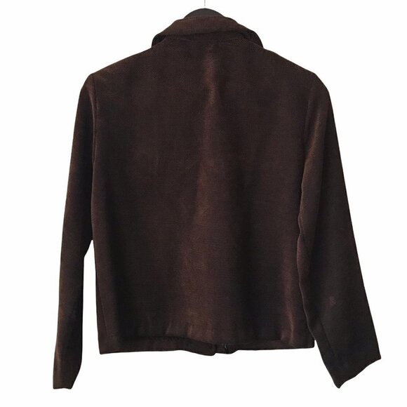 Vintage First Option Textured Jacket Woven Button Up - Picture 2 of 10